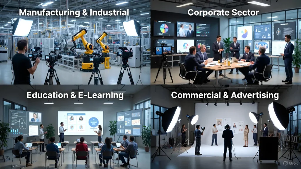 Industries we Serve as a Leading Video Production Company in Coimbatore