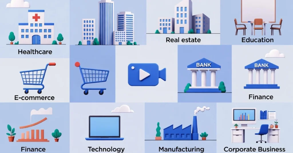 Industries We Serve as a Leading Explainer Video Company in Noida